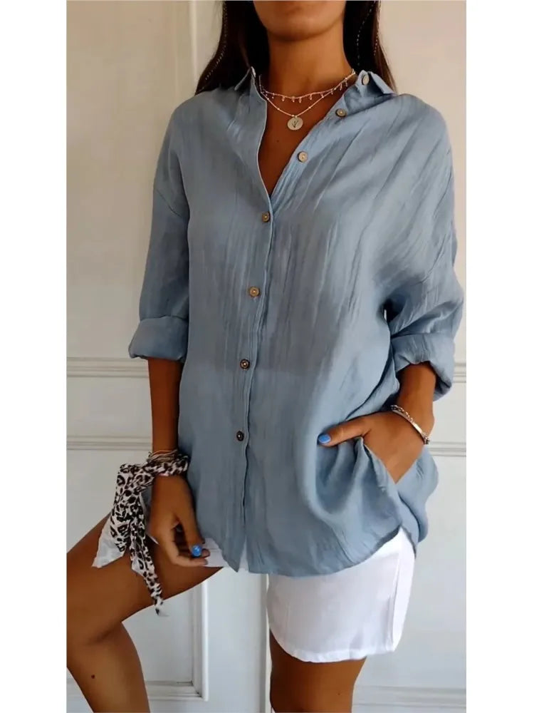 Yvonne™ - Weiche, atmungsaktive Baumwollbluse