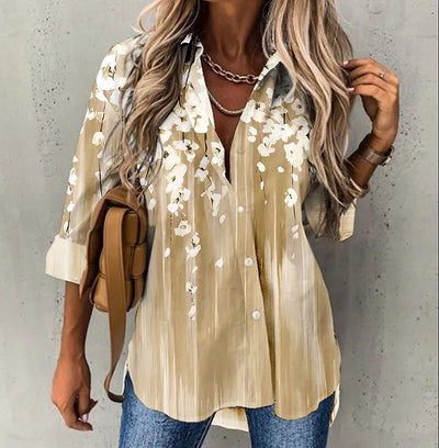 Nora - Vintage Blumen druck Blusen