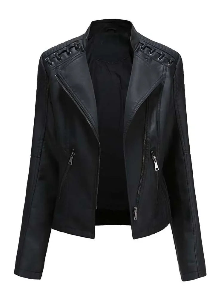 Diana - Elegante Leder-Motorjacke