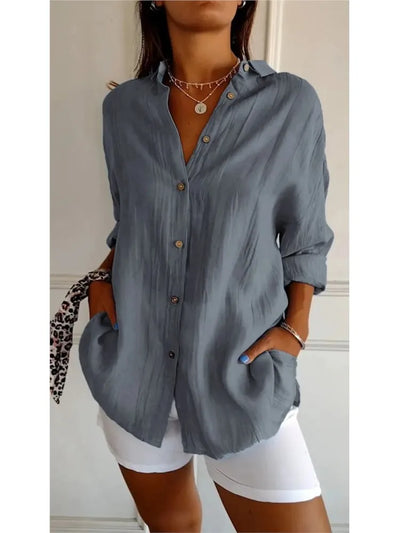 Yvonne™ - Weiche, atmungsaktive Baumwollbluse