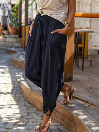 Emi - Vintage Baumwolle Leinen Boho Hose