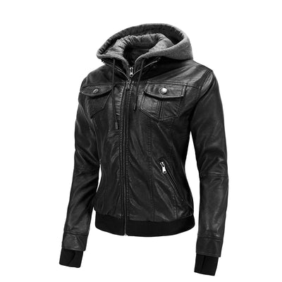 Lilian - Elegante Leder-Motorjacke