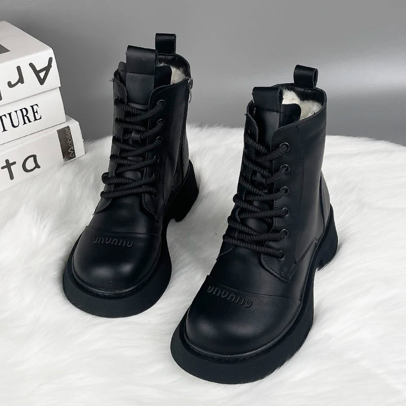 Dinanda - Komfortstiefel aus Leder mit Wollinterieur