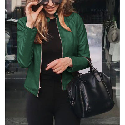 Shira - Stylische Leder Zwischenjacke