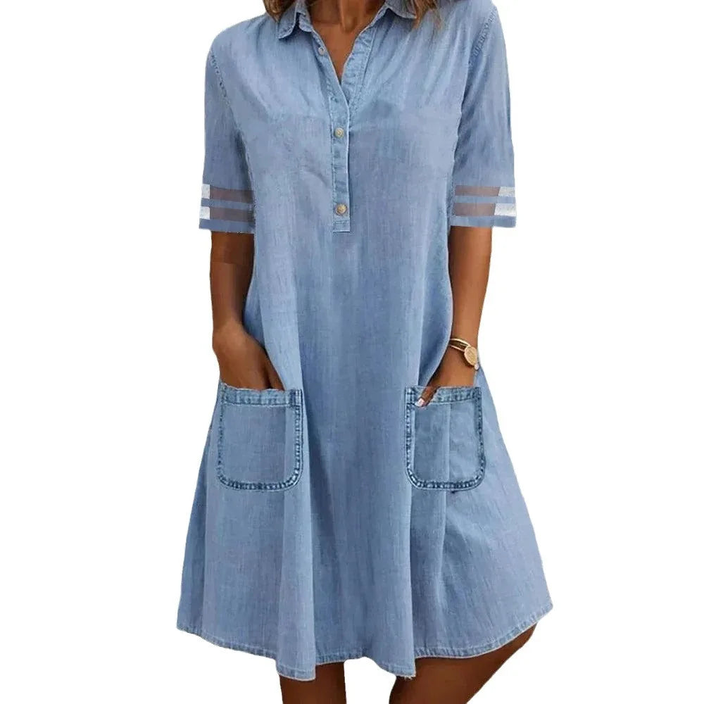 Sofia® | Denim Langekleid