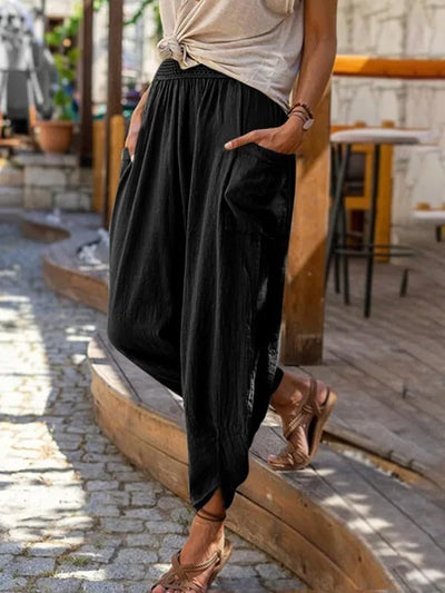 Emi - Vintage Baumwolle Leinen Boho Hose