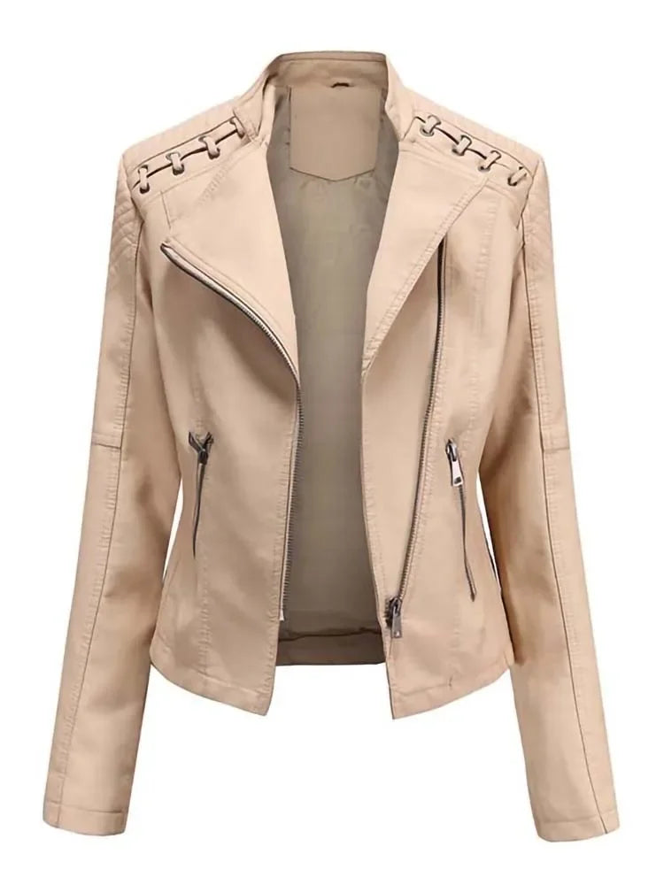 Diana - Elegante Leder-Motorjacke