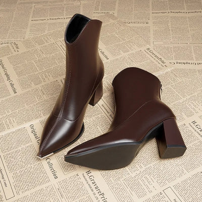 Florine - Komfortstiefel aus Leder mit Absatz