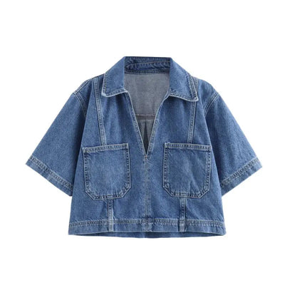 Sofia® | V-Ausschnitt Denim-Set