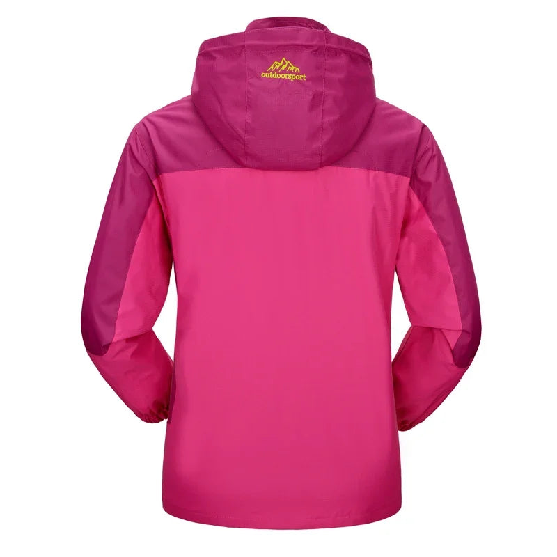 Kelly - Lange wasserdichte Wanderjacke - abnehmbare Kapuze