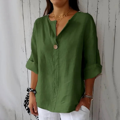 Mariene - Lange Bluse mit Kurzen Ärmeln