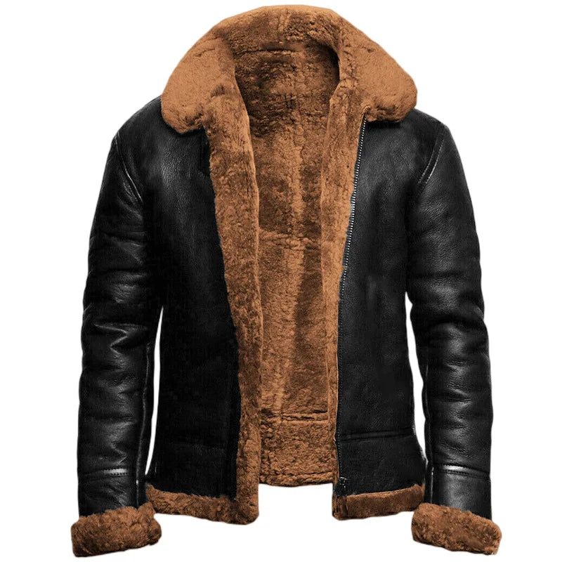 Romano® - Elegante cappotto invernale realizzato in pelle 