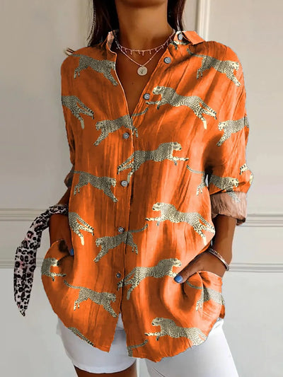 Luna - Lange Bluse mit Blumendruck