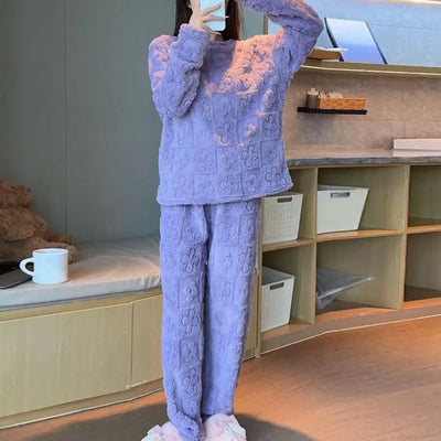 Patty - Wolle Winter Pyjama für Frauen