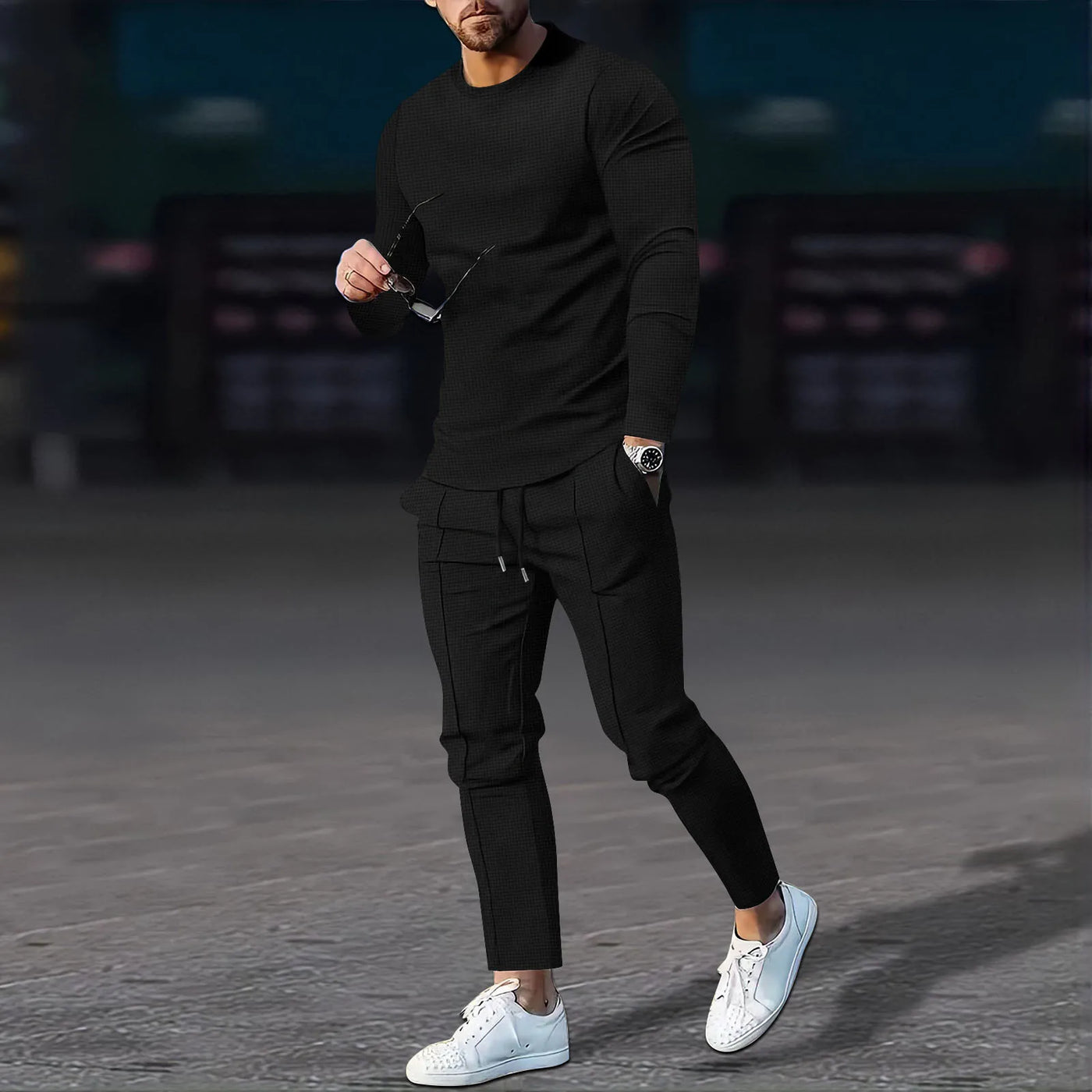 "Minimalist Pro" - set autunnale da uomo in tinta unita