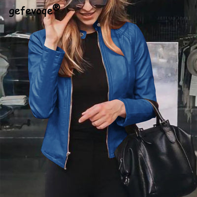 Shira - Stylische Leder Zwischenjacke
