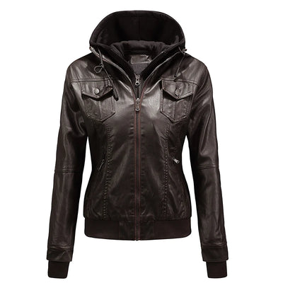 Lilian - Elegante Leder-Motorjacke