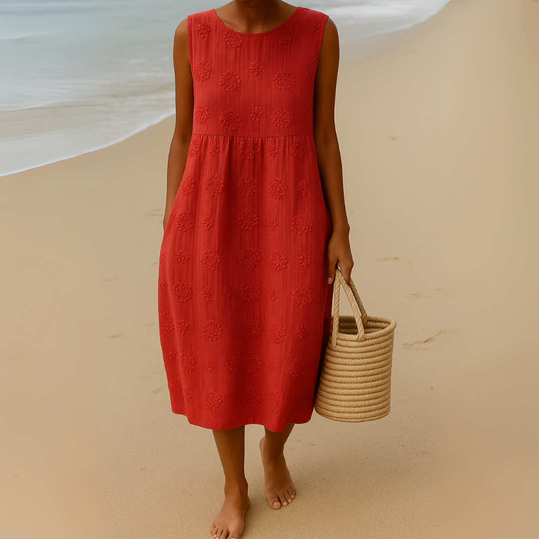INGER | Elegant blumen sommerkleid