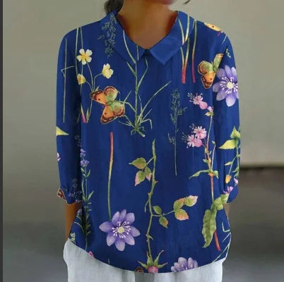 Saia - Bunte Leinen Top