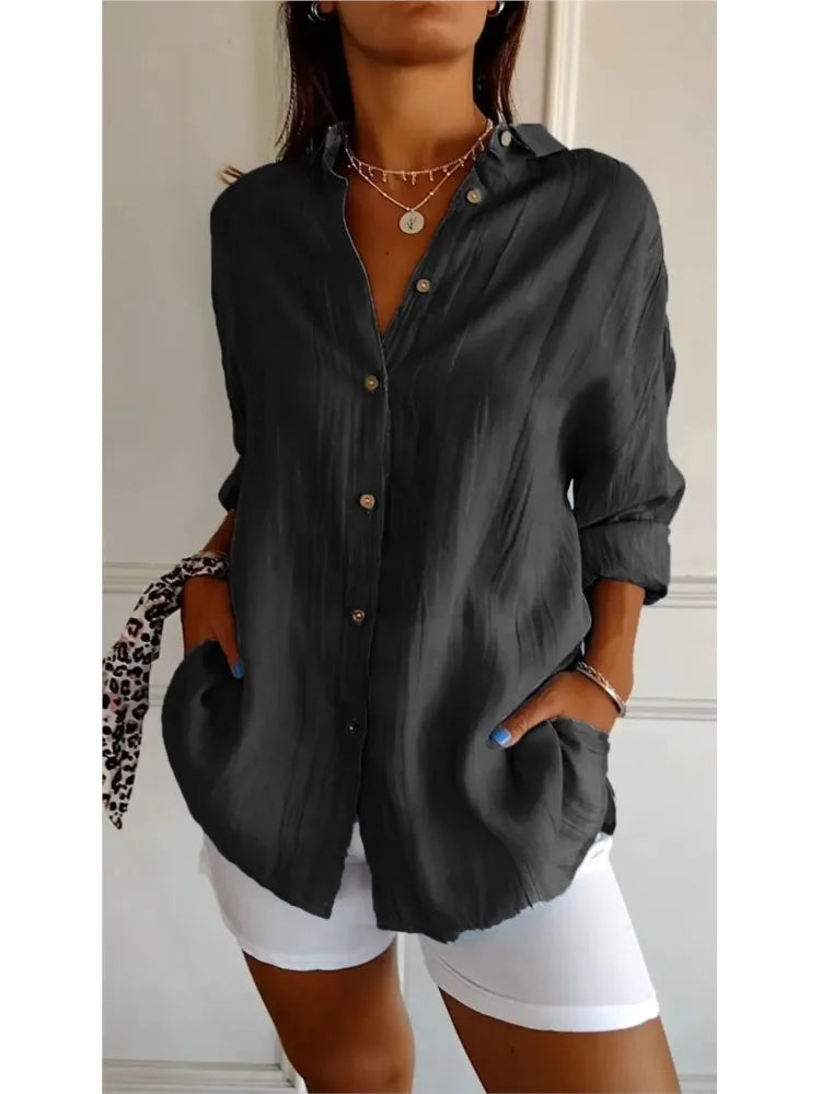 Yvonne™ - Weiche, atmungsaktive Baumwollbluse