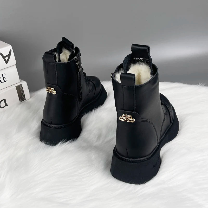 Dinanda - Komfortstiefel aus Leder mit Wollinterieur