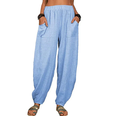 Malia - Vintage Baumwolle Leinen Boho Hose