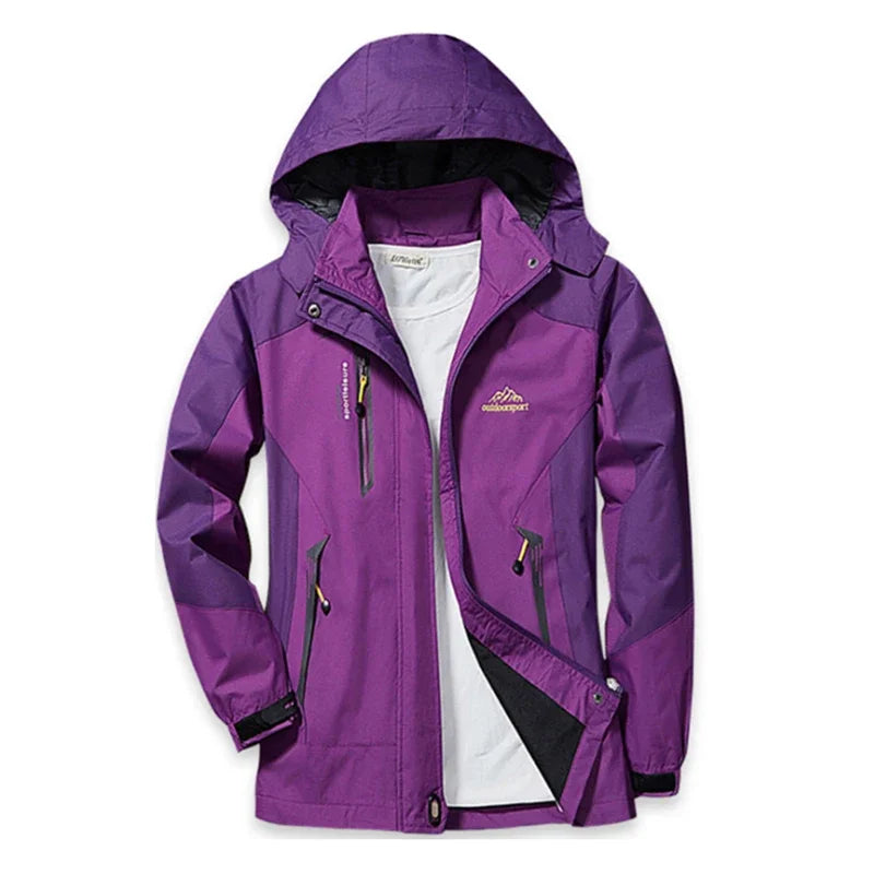 Kelly - Lange wasserdichte Wanderjacke - abnehmbare Kapuze