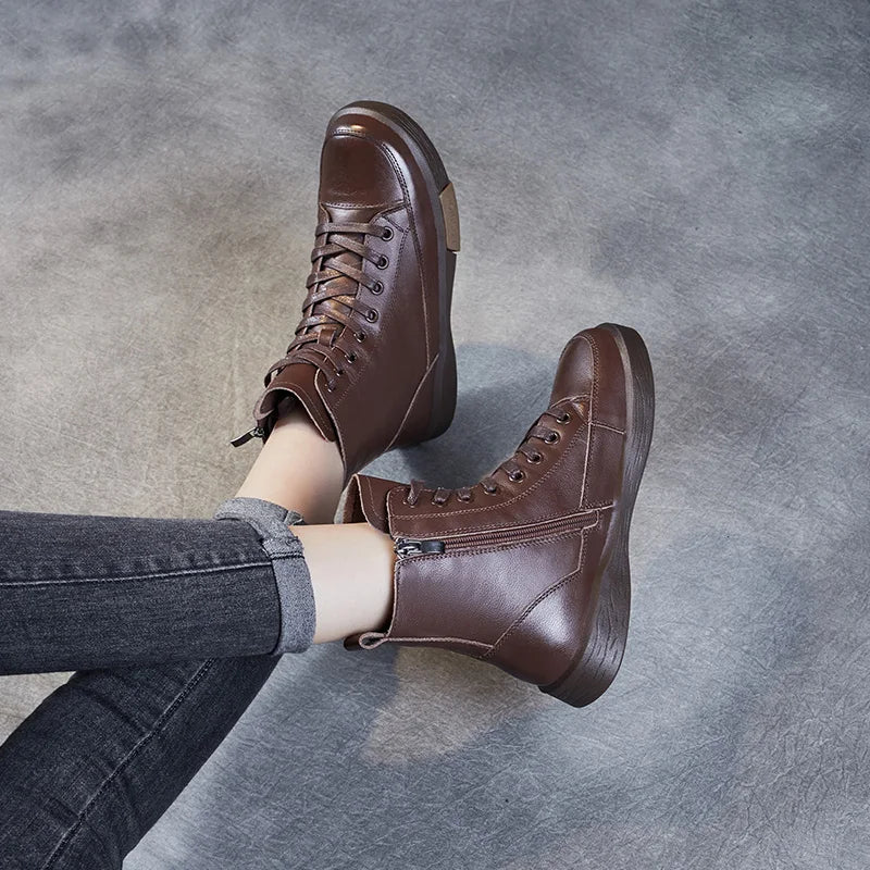 Ava - Komfortstiefel aus Leder Für lange Spaziergänge