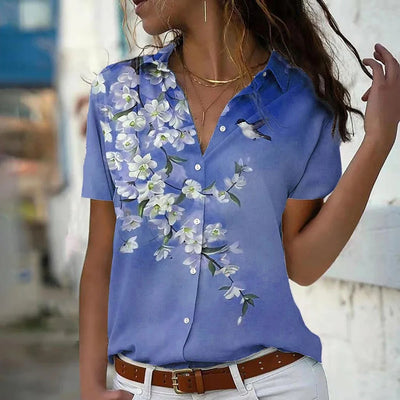 Nora - Vintage Blumen druck Blusen