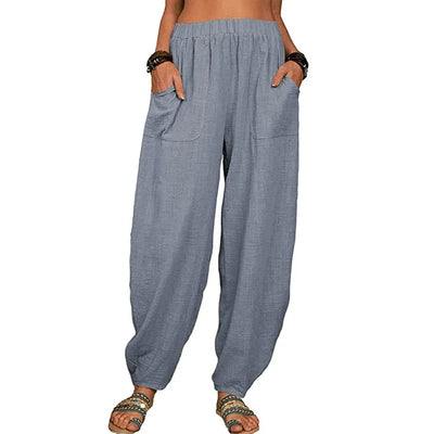 Malia - Vintage Baumwolle Leinen Boho Hose