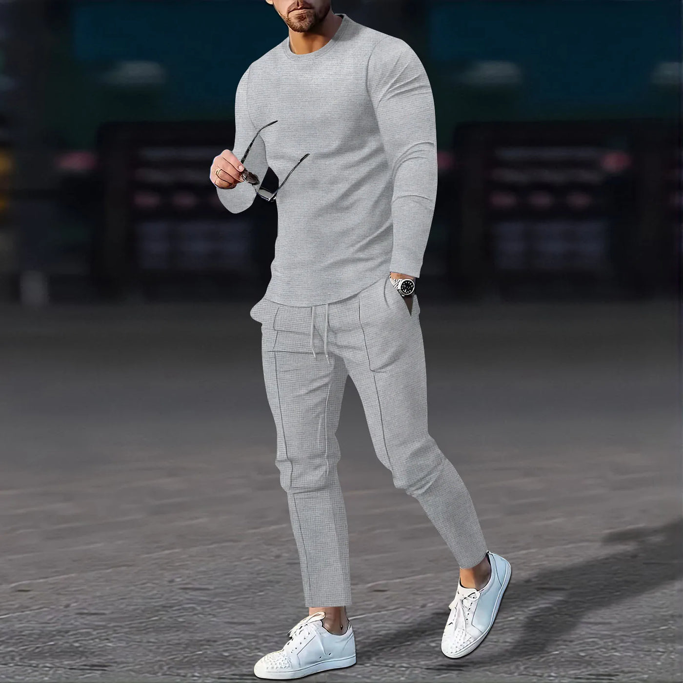 "Minimalist Pro" - set autunnale da uomo in tinta unita