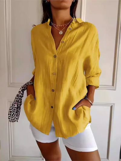 Yvonne™ - Weiche, atmungsaktive Baumwollbluse