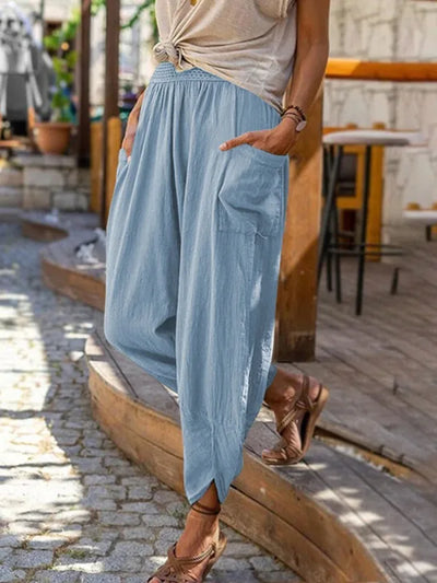 Emi - Vintage Baumwolle Leinen Boho Hose
