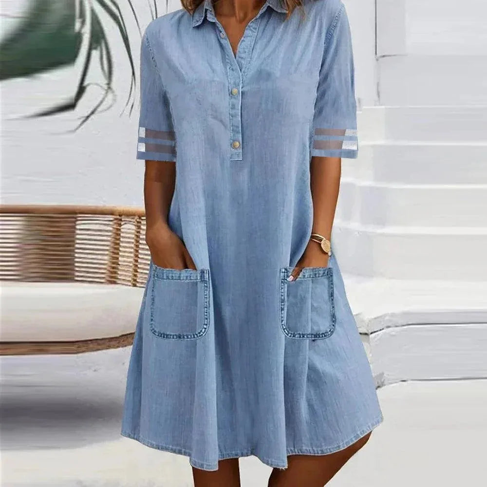 Sofia® | Denim Langekleid