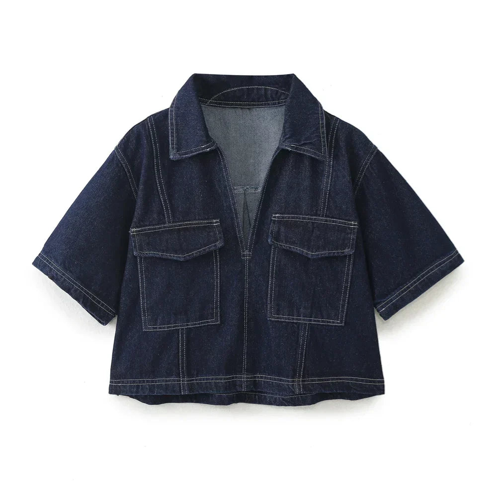 Sofia® | V-Ausschnitt Denim-Set
