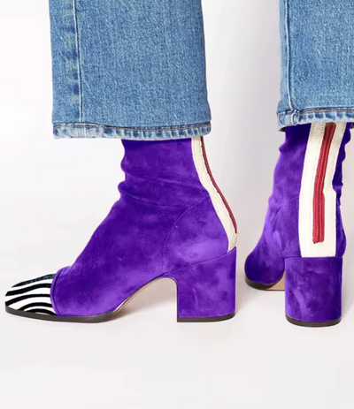 Anna - ANKELSTIEFEL MIT MITTLEREM ABSATZ UND SPORTLICHEN DETAILS