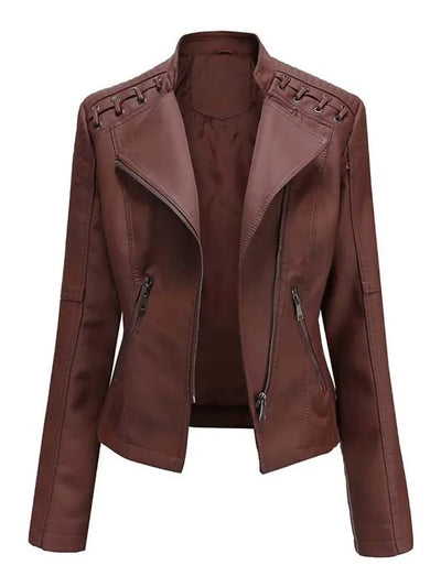 Diana - Elegante Leder-Motorjacke