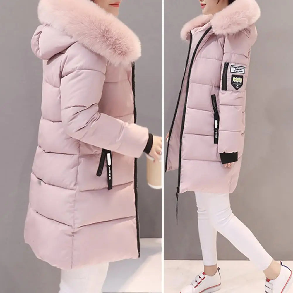 Holly - Warme Pufferjacke mit Fell (vegan)