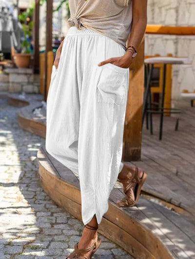 Emi - Vintage Baumwolle Leinen Boho Hose
