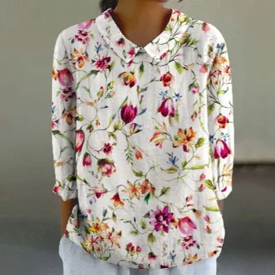 Saia - Bunte Leinen Top