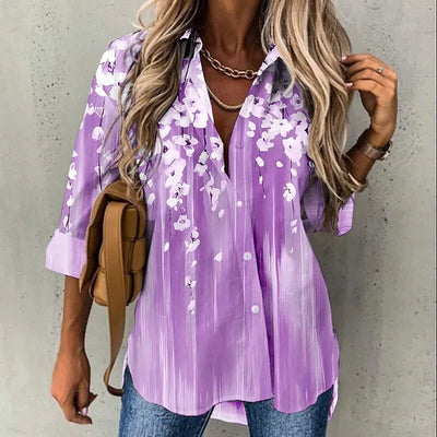 Nora - Vintage Blumen druck Blusen