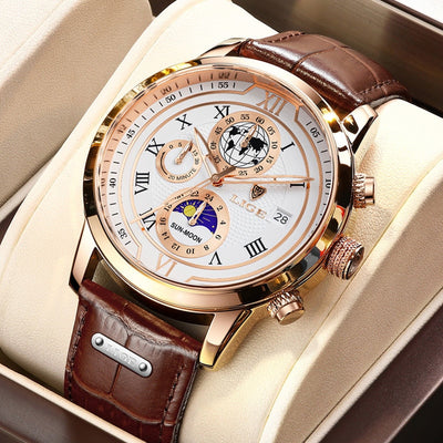Chronographenuhr | mit Premium-Lederarmband