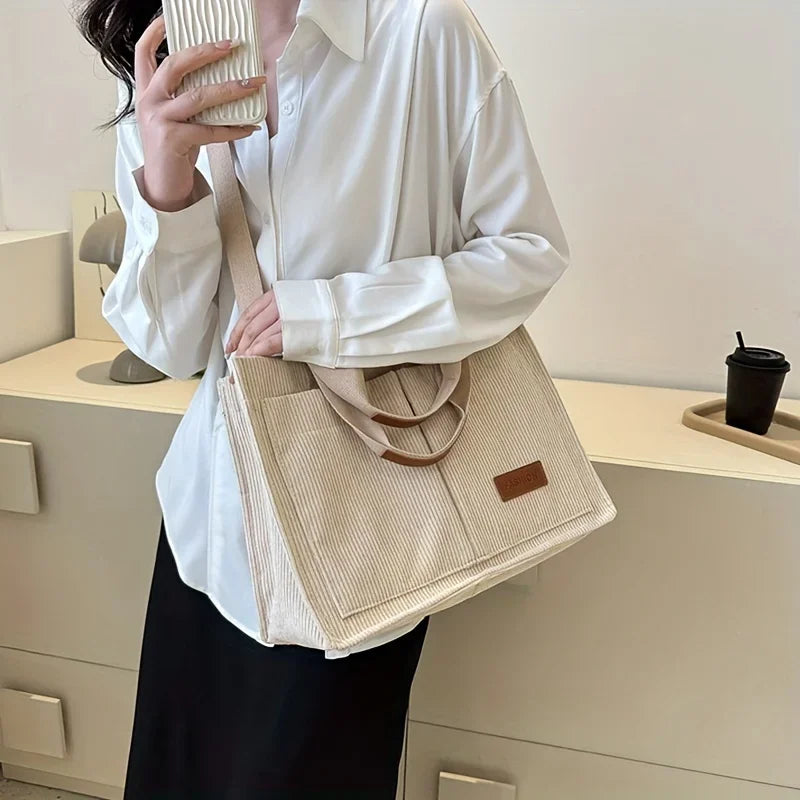 BRIELLE™ | SAC À MAIN EN VELOURS CÔTELÉ