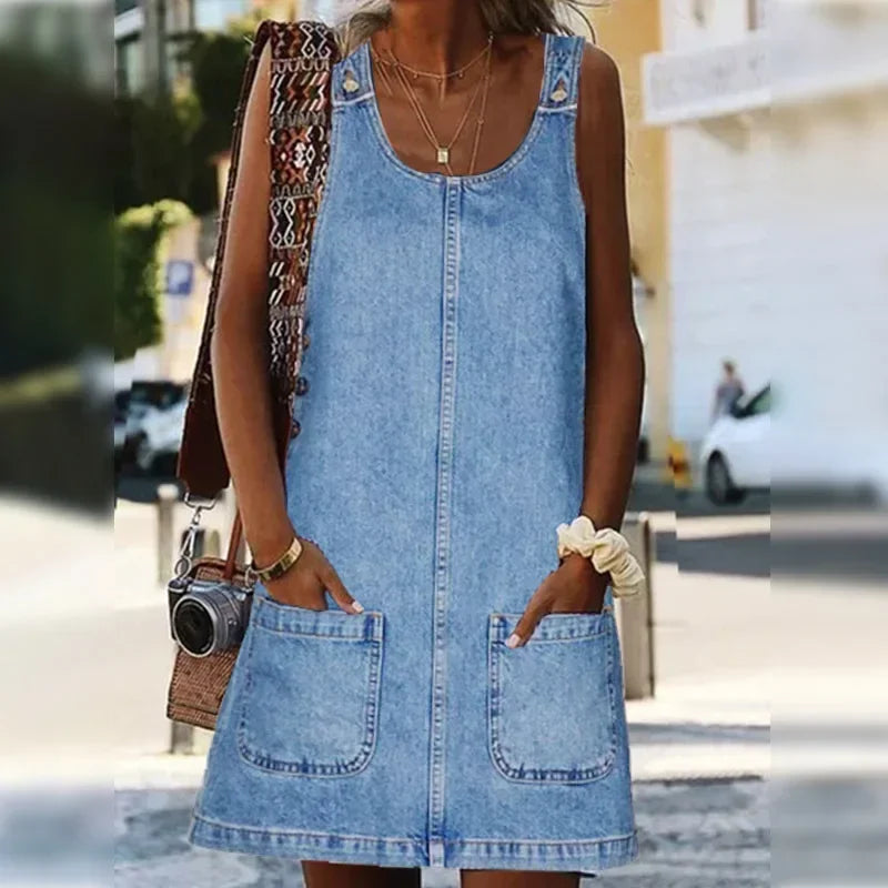 Sofia™ | Praktisches und leichtes Sommerkleid aus Denim