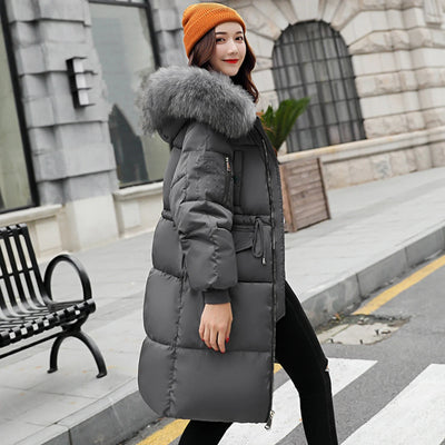 Holly - Warme Pufferjacke mit Fell (vegan)