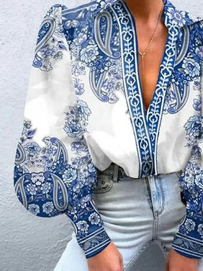 Emi - Böhmische Bluse V-Ausschnitt