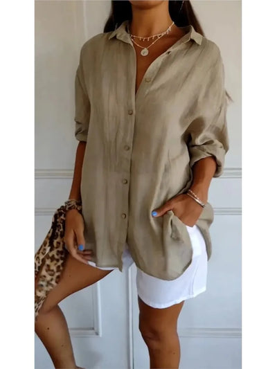 Yvonne™ - Weiche, atmungsaktive Baumwollbluse