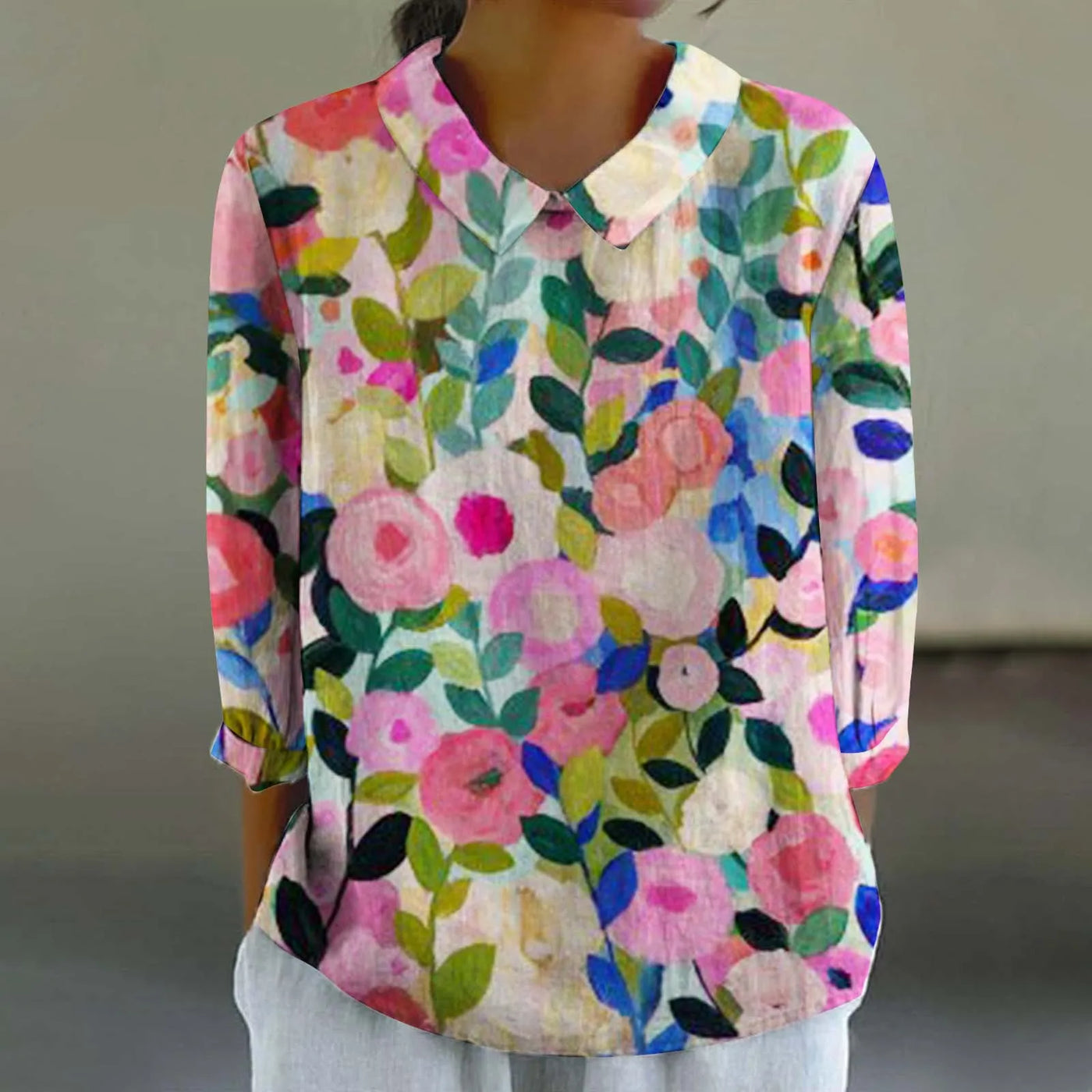 Saia - Bunte Leinen Top