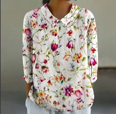 Saia - Bunte Leinen Top