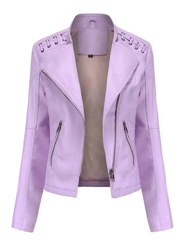Diana - Elegante Leder-Motorjacke